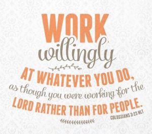 working for the Lord