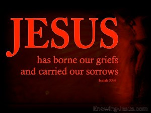 Isaiah 53-4 Surely He Has Borne Our Griefs red